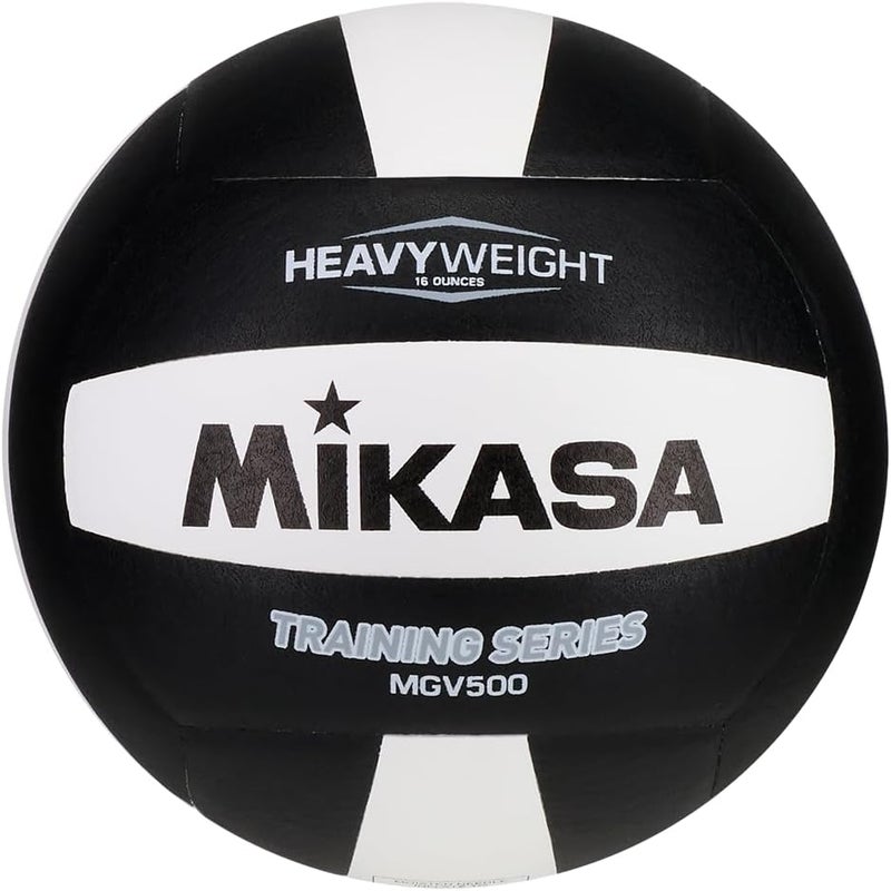 Mikasa كرة الطائرة الثقيلة ميكاسا MGV500 - الحجم الرسمي أسود/أبيض - Image 1