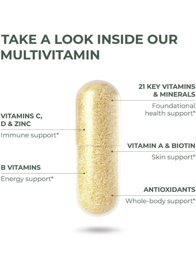 Primal Harvest Multivitamin For Women And Men Vitamin A, Vitamin C, Vitamin D And E, Vitamin B12, B6, Biotin, Zinc Supplements, 30 Capsules  - Image 4