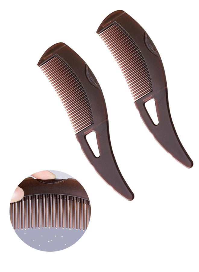 2 PACK Dandruff Comb, Hollow Tooth Hairbrush for Scalp Massage Refreshing and Dandruff Dirt Removal, Reduce Scalp Itching Oil, Scalp Care Comb with Skin Scraping Handle for Women Men - Image 1