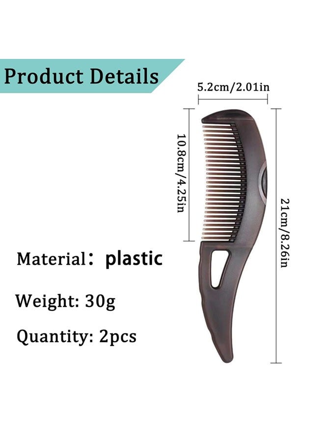 2 PACK Dandruff Comb, Hollow Tooth Hairbrush for Scalp Massage Refreshing and Dandruff Dirt Removal, Reduce Scalp Itching Oil, Scalp Care Comb with Skin Scraping Handle for Women Men - Image 2