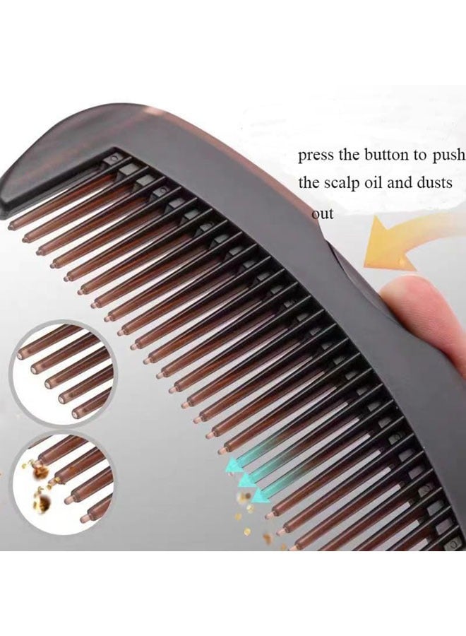 2 PACK Dandruff Comb, Hollow Tooth Hairbrush for Scalp Massage Refreshing and Dandruff Dirt Removal, Reduce Scalp Itching Oil, Scalp Care Comb with Skin Scraping Handle for Women Men - Image 3