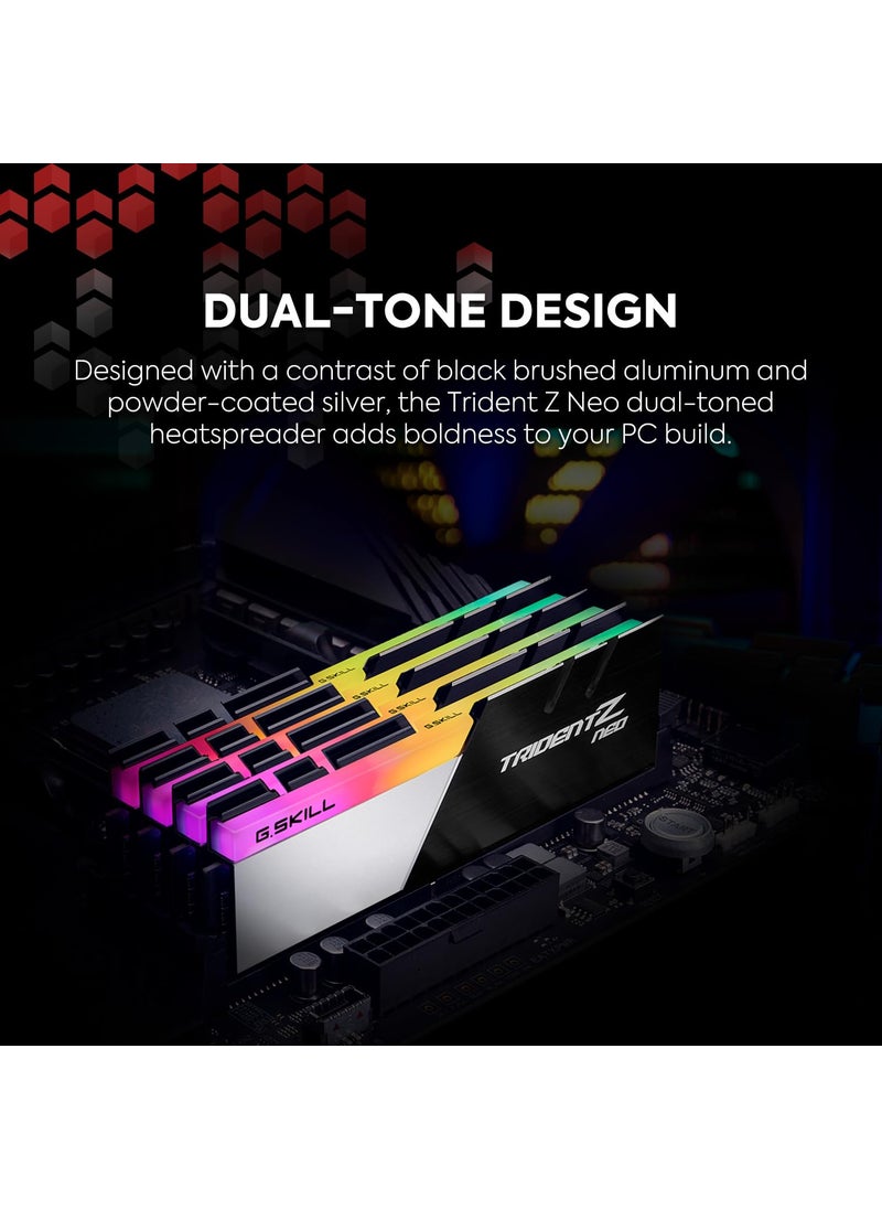 G.Skill G.Skill Trident Z Neo Series (Intel XMP) DDR4 RAM 64GB (2x32GB) 3600MT/s CL18-22-22-42 1.35V Desktop Computer Memory UDIMM (F4-3600C18D-64GTZN)  - Image 4