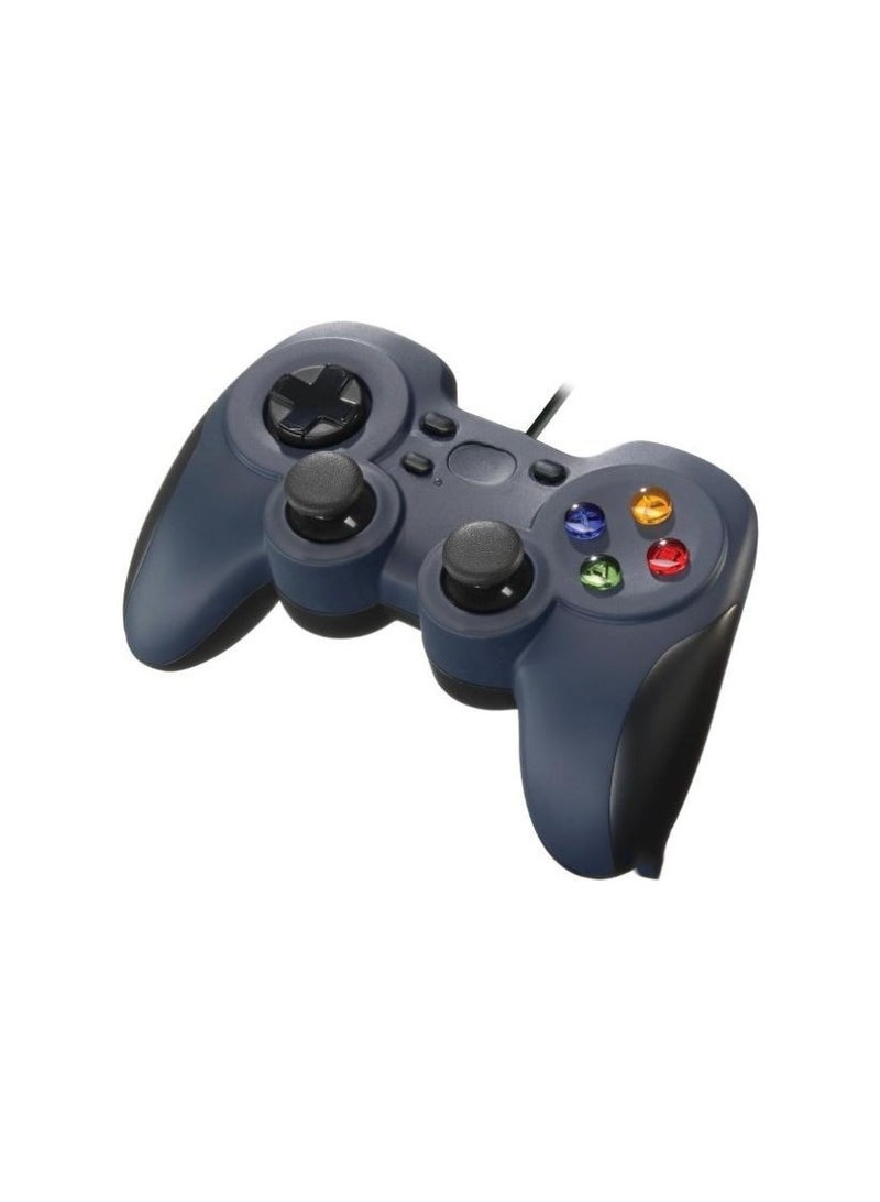 Wired Gamepad, Controller Console Like Layout, 4 Switch D-Pad, 1.8-Meter Cord, PC - Navy/Black - Image 1