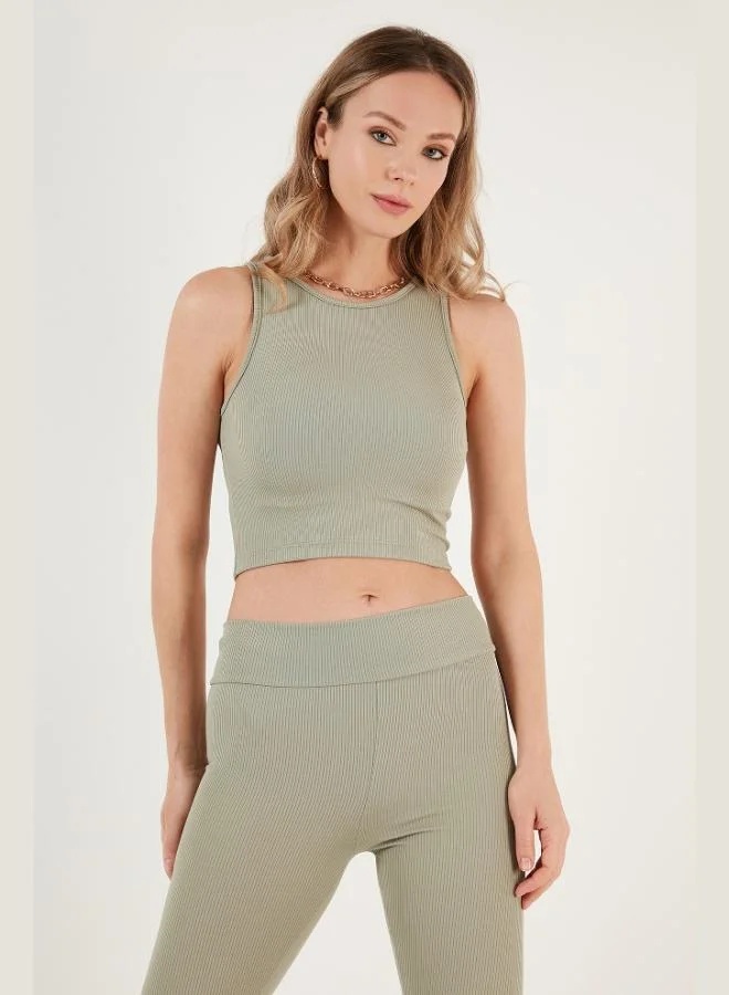 ليلا ليلى توب قصير محبوك نسائي