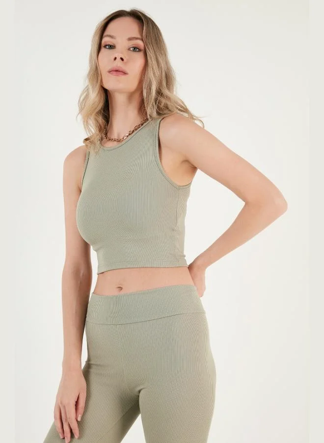 Lela Lela Ribbed Super Crop Knitted Tank Top Women's Tank Top 5865554