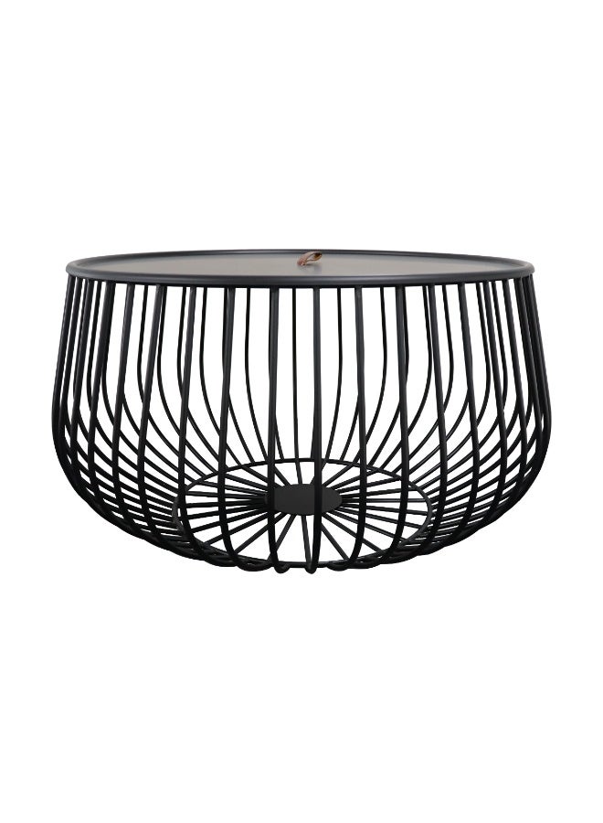 ebb & flow Moden & Elegant Iron Coffee Table For Living Room - Color: Black - Dimensions: 80x80x42 CM - Image 2