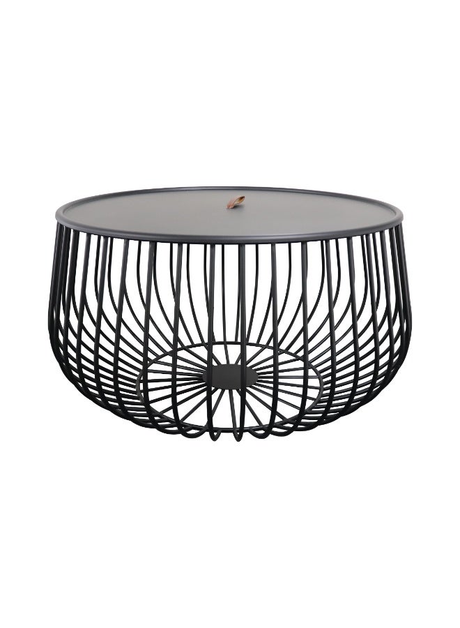 ebb & flow Moden & Elegant Iron Coffee Table For Living Room - Color: Black - Dimensions: 80x80x42 CM - Image 3