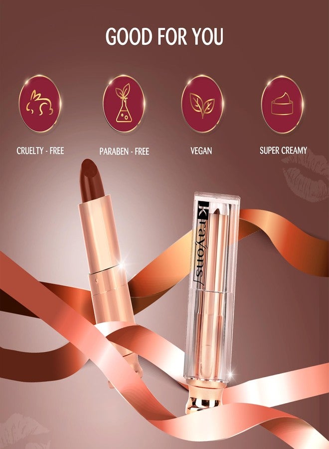 Krayons Classy Long Stay Matte Lipstick for Women|Intense Colour|Hydrating & Moisturizing|Highly Pigmented|Smooth & Light Weight|6 x 3.5gm|(Combo Pack of 6)|BEST OF NUDE - Image 3