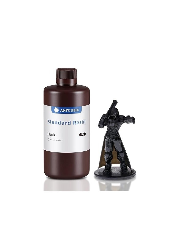 Anycubic 3D Printer Resin, 405nm High Precision Fast Curing UV Photopolymer Resin For LCD 3D Printing, 1kg Black  - Image 1