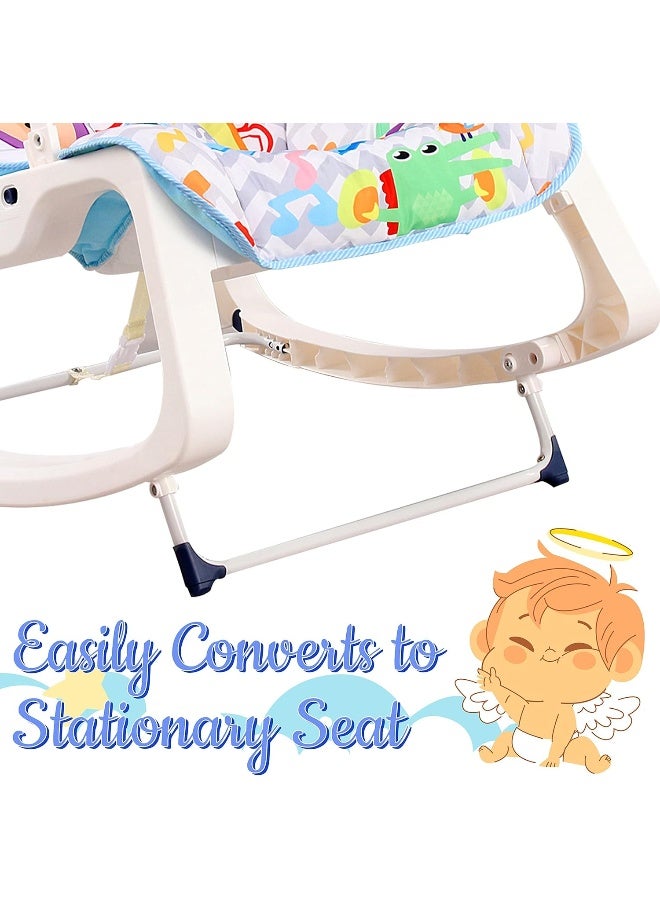 2 in 1 Baby Rocker Electric Musical Bouncer Chair with Soothing Vibrations and Toddler Rocker Seat Infant-to-Toddler Rocker (Jungle)  - Image 5