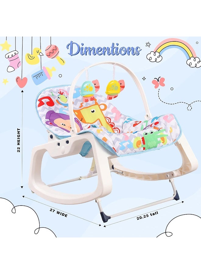 2 in 1 Baby Rocker Electric Musical Bouncer Chair with Soothing Vibrations and Toddler Rocker Seat Infant-to-Toddler Rocker (Jungle)  - Image 4