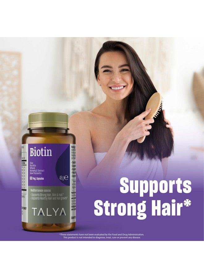 TALYA Biotin with Zinc & Keratin | 2500 mcg, Hair Growth Support Pills for Women & Men | Dietary Supplement for Hair, Skin & Nail | Vegan | Non-GMO | 60 Tablets - Image 4