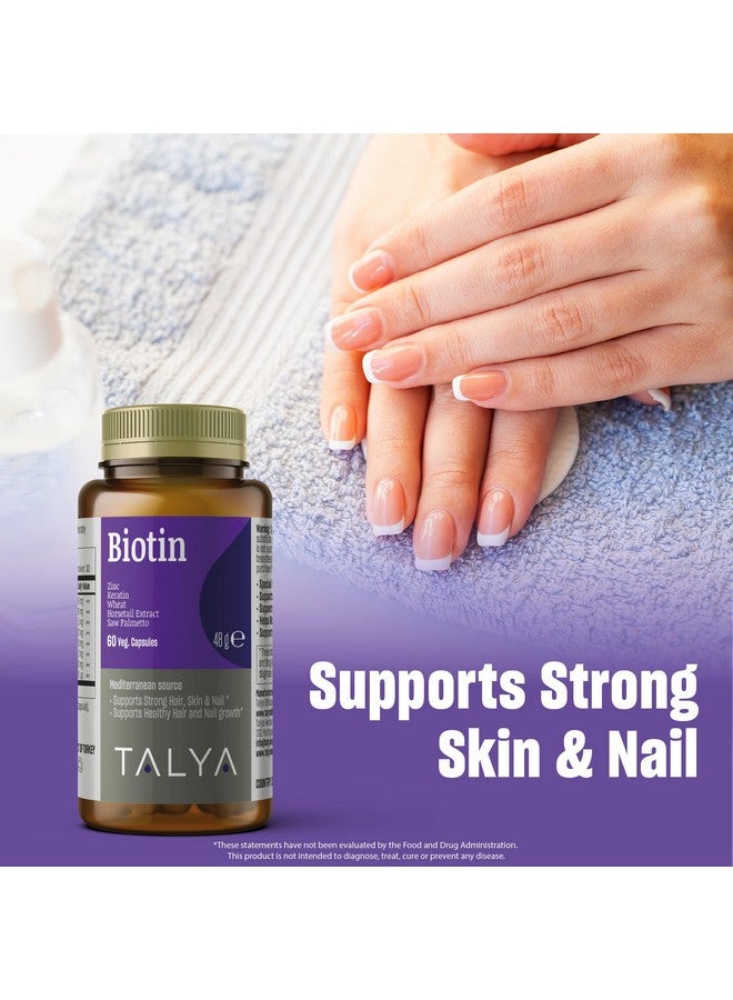TALYA Biotin with Zinc & Keratin | 2500 mcg, Hair Growth Support Pills for Women & Men | Dietary Supplement for Hair, Skin & Nail | Vegan | Non-GMO | 60 Tablets - Image 3