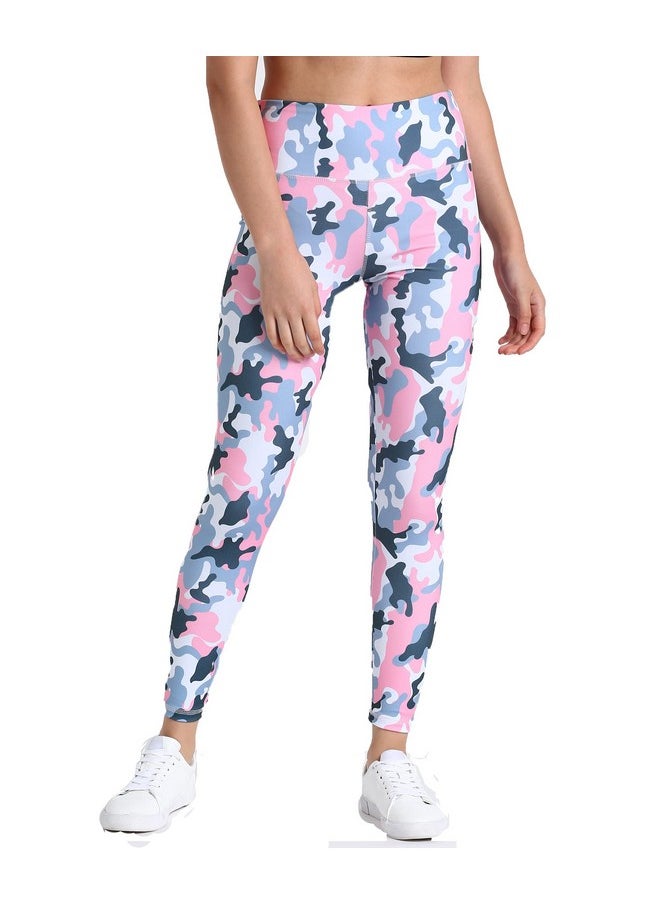حجر ورق مقص - بنطال ضيق نسائي ضيق من مزيج البوليستر من روك بيبر سكيسورز (ONSWG-TIGHTS-ARMYPINK-2XL_Pink Camouflage_2XL) - Image 1