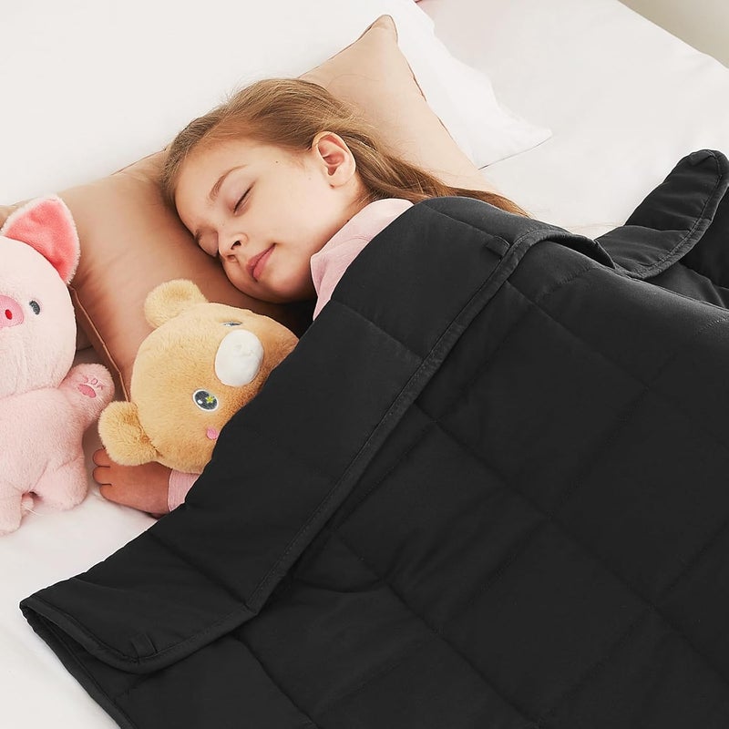 CuteKing Weighted Blanket (10lbs, 40"x 60", Grey) Heavy Blanket for 90-100lbs, Breathable Microfiber Material with Glass Beads All-Season Summer Fall Winter Soft Thick - Image 1