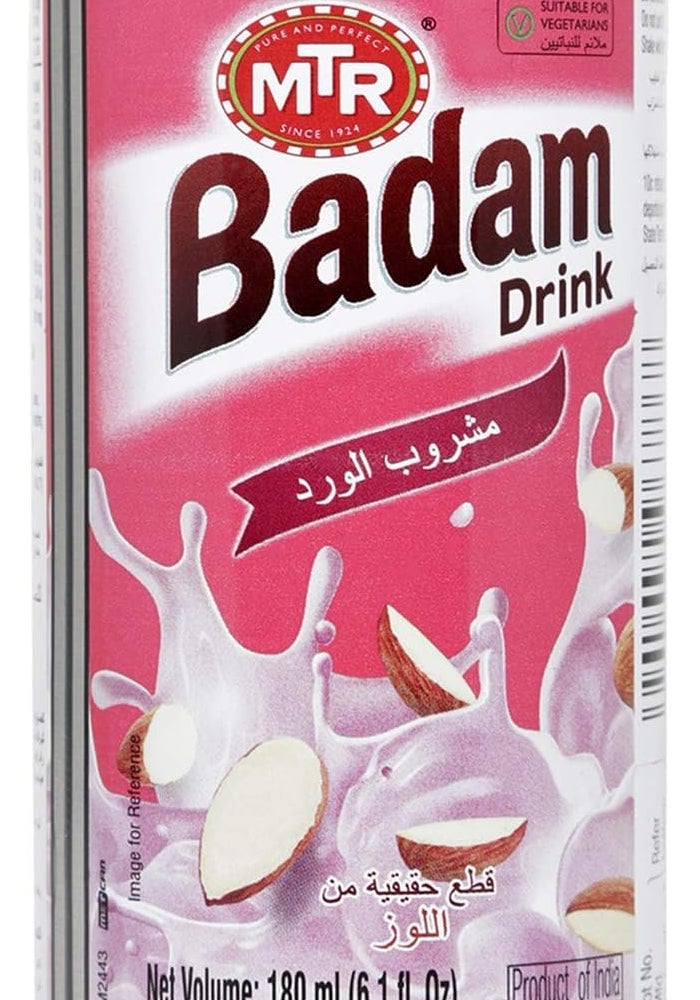 MTR Badam Rose Drink with Real Almonds - 180 ml - Image 2