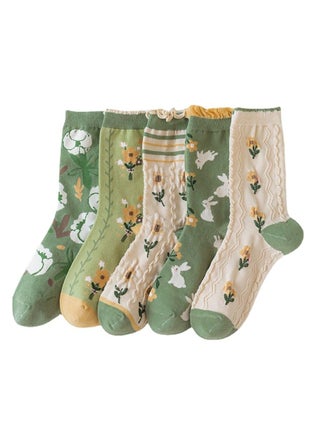 Women's Cottagecore Floral Crew Socks: 5 Pairs Kawaii Preppy Lace Ankle Socks, Cute Coquette Casual Socks for Everyday Wear - pzsku/ZD7E652DF733CB813DAF3Z/45/_/1705979951/23e3a798-a37a-4443-8acb-7767cbe1240a