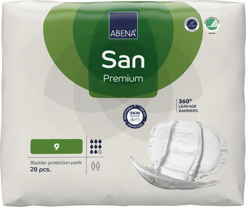 Abena San Premium Incontinence Pads Heavy Absorbency Sizes 8 to 11 Size 9 28 Count