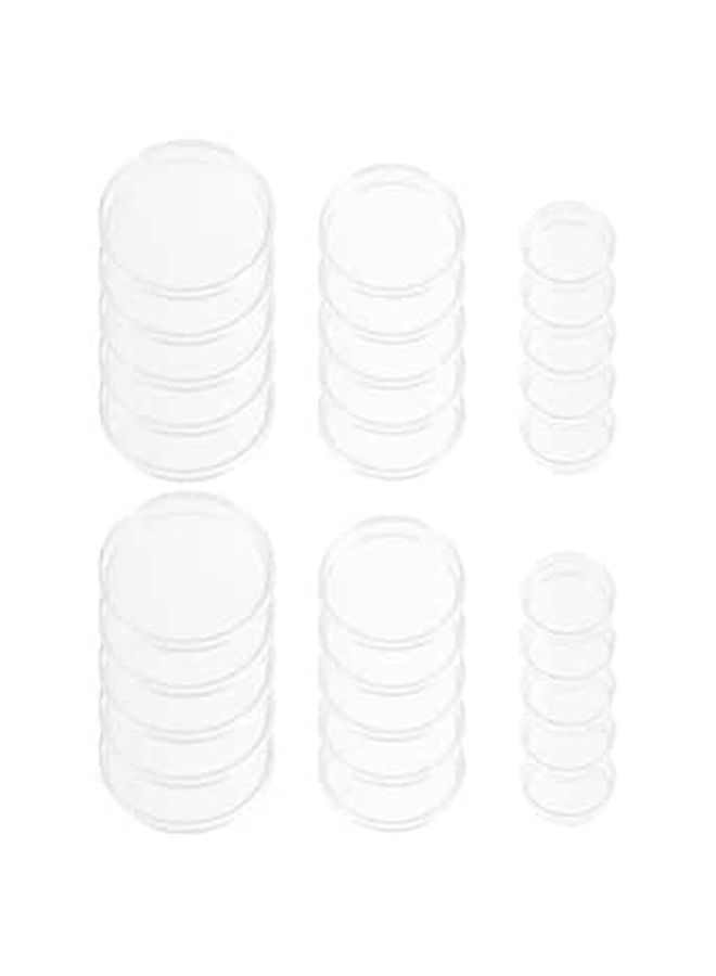 35mm 60mm 70mm Plastic Petri Dishes with Lids 30pcs Disposable Culture Plates for Microbiology Science Projects - Image 1