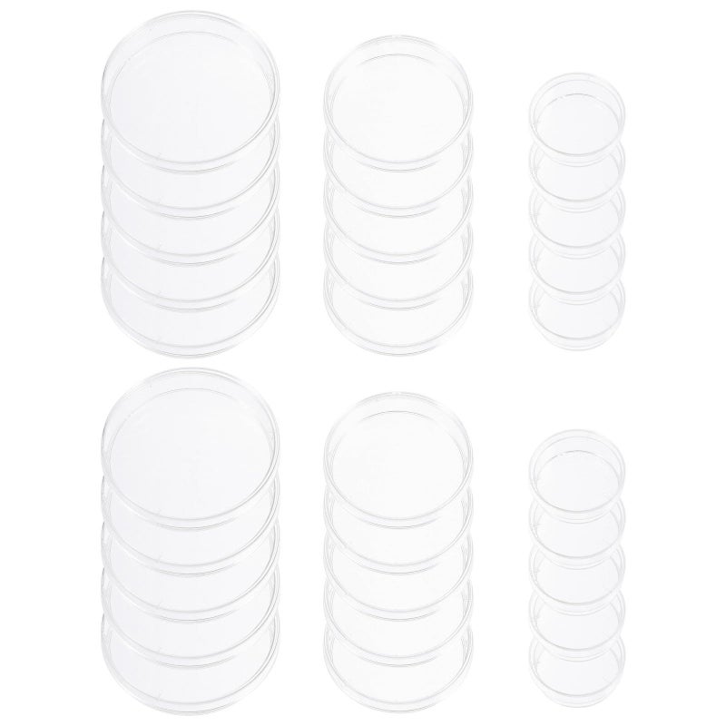 35mm 60mm 70mm Plastic Petri Dishes with Lids 30pcs Disposable Culture Plates for Microbiology Science Projects - Image 2