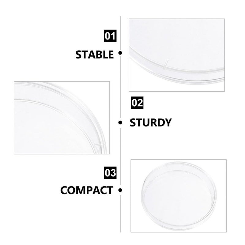 35mm 60mm 70mm Plastic Petri Dishes with Lids 30pcs Disposable Culture Plates for Microbiology Science Projects - Image 4