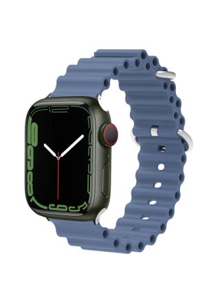 Replacement Strap Ocean Silicone Metal Head Watch Band For Apple Watch Series 9&8&7 41mm / SE 3&SE 2&6&SE&5&4 40mm / 3&2&1 38mm Lavender Gray - pzsku/ZD7E67AA4357B8220E77EZ/45/_/1714875590/dd6223f2-5104-4981-97ee-f1fc336e1e0e