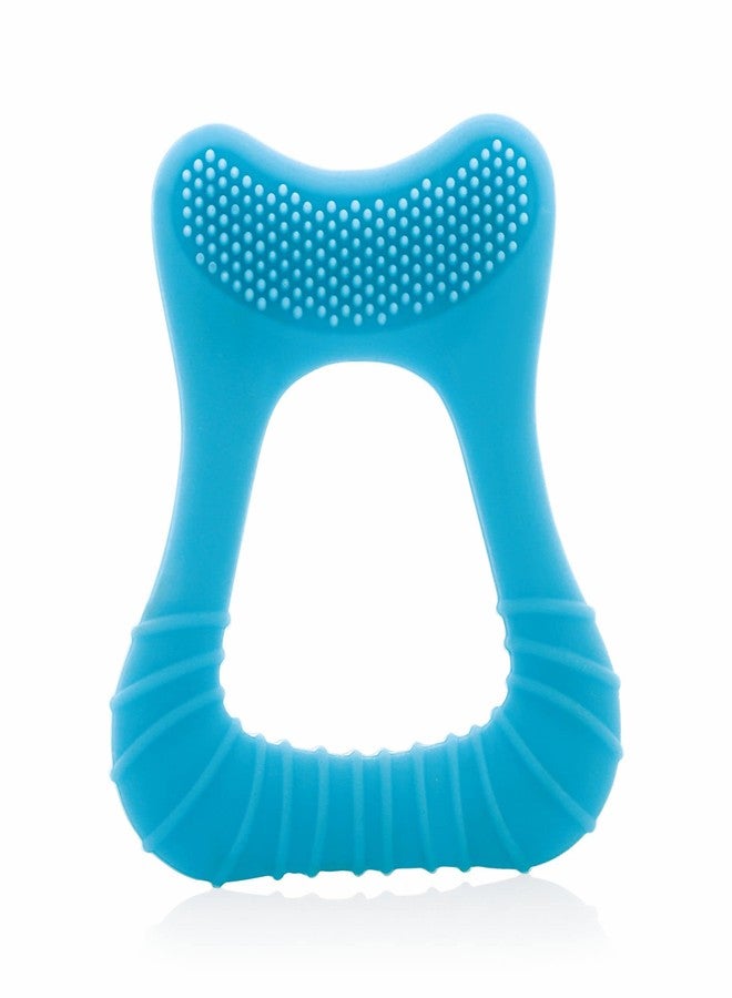 BeeBaby Tooth Shape Soft Silicone Teether for 6 to 12 Months with Carrying Case, BPA Free US FDA Approved Teether for Baby with Textures, Bristles for Soothing Gums. 100% Food Grade BIS Certified. - Image 1