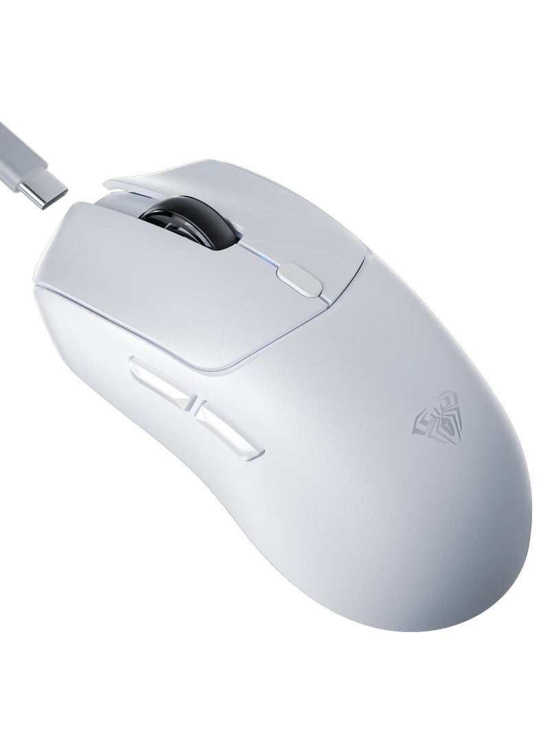 AULA SC580X Superlight Wireless Gaming Mouse, Tri-Mode 2.4G/BT5.0/USB-C Gaming Mouse, 10000 DPI Rechargeable Wireless Mouse with 6 Programmable Buttons, Ergonomic Computer Mouse for Laptop/PC/Mac/Tablet  - Image 3