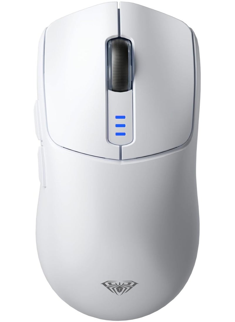 AULA - SC580X Superlight Wireless Gaming Mouse, Tri-Mode 2.4G/BT5.0/USB-C Gaming Mouse, 10000 DPI Rechargeable Wireless Mouse with 6 Programmable Buttons, Ergonomic Computer Mouse for Laptop/PC/Mac/Tablet - Image 1