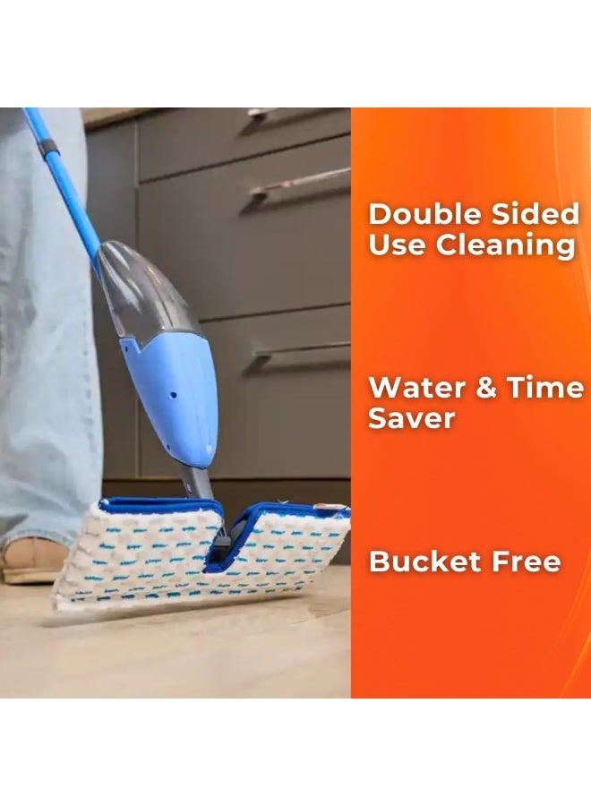 Macromax Fashion Double Spray Mop 360° Swivel Head & 550 ML Refillable Bottle - Image 2