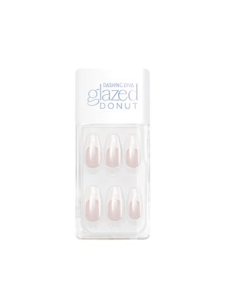 Dashing Diva Magic Press Nails - French Glaze | Medium, Coffin Shaped Press On Nails | Long Lasting Stick On Gel Nails | Lasts Up to 7 Days | Contains 30 Stick On Nails, 1 Prep Pad, 1 File - pzsku/ZD7E6B0B9108209DF1B2CZ/45/_/1744284603/1280c554-013c-42b5-bca1-7127fe506469