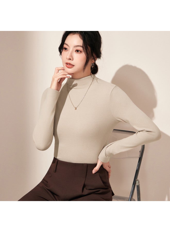 Your Sun Women'S Small Mandarin Collar Base Layer Shirt, High-End Style Can Be Worn Alone, Long Sleeve Warm Autumn Wear, Pullover Comfort - Image 5