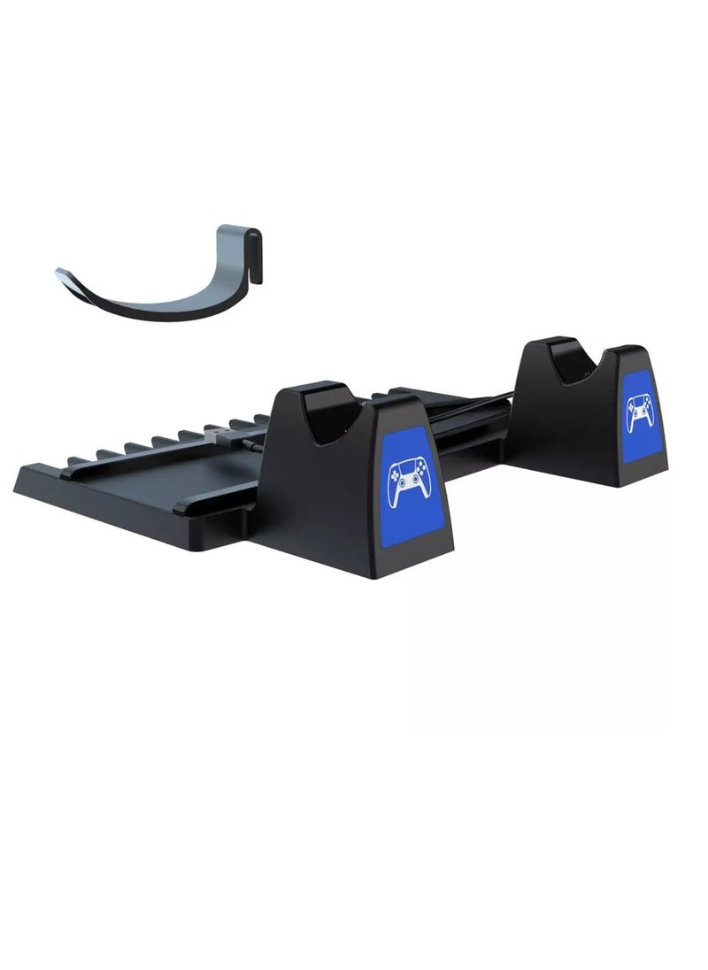 Ipega - Multifunctional PS5 Console Stand - Charge 2 PS5 controllers - Storage up to 14 game discs - headphones or VR glasses Stand - Image 1