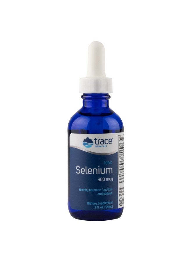 Trace Minerals ; Liquid Ionic Selenium 300 Mcg Dietary Supplement ; Antioxidant Supports Immunity Thyroid Health ; Vegan Gluten Free Nongmo ; 2 Fl Oz (1 Pack) 48 Servings - Image 1