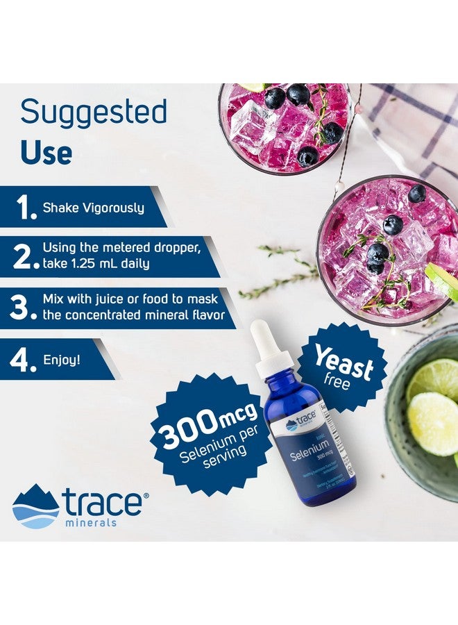 Trace Minerals ; Liquid Ionic Selenium 300 Mcg Dietary Supplement ; Antioxidant Supports Immunity Thyroid Health ; Vegan Gluten Free Nongmo ; 2 Fl Oz (1 Pack) 48 Servings - Image 5