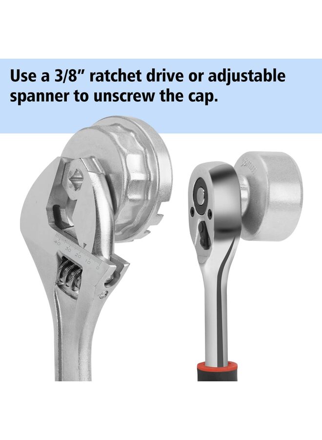 طقم مفاتيح غطاء فلتر الزيت (10 قطع) بمقابس مترية، بقياس من 24 إلى 65 مم، لمحركات 1.8 لتر، 2.5 لتر، 5.7 لتر. - Image 5