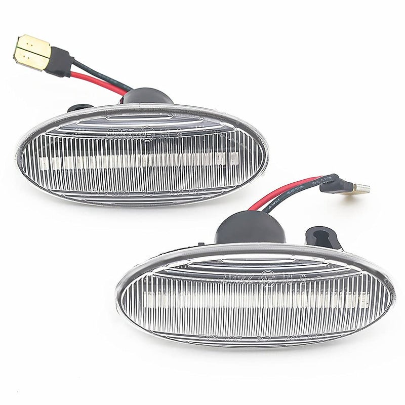 Meimeier LED Side Marker Lights Dynamic Turn Signal Light for Nissan Qashqai J10 Xtrail T31 Cube Juke Leaf Micra Micra K13 Note E11 white