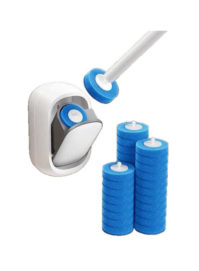Disposable Toilet Brush,Toilet Bowl Cleaner,Wall Mounted Toilet Bowl Brush with 36 Refills for Deep Toilet Cleaning,Toilet Brush and Holder Set for Hygienic Bathroom Maintenance - Image 1