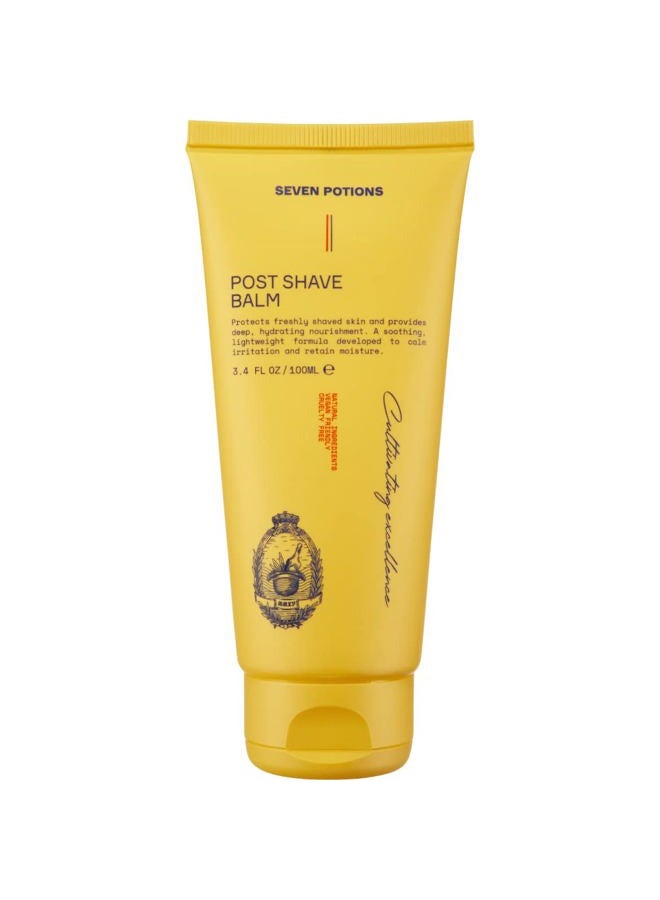 Seven Potions Post Shave Balm for Men – Calms Skin Irritation, Retains Moisture – Soothing, Hydrating, Lightweight Formula – Natural, Vegan, Cruelty-Free Aftershave Lotion (3.4 FL OZ) - Image 1