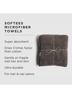 Fromm Softees Microfiber Salon Hair Towels for Hairstylists, Barbers, Spa, Gym in Brown, 16" by 29", 10 count Perfect Hair Care Towel for Drying Curly, Long, Wavy Hair  - Image 2