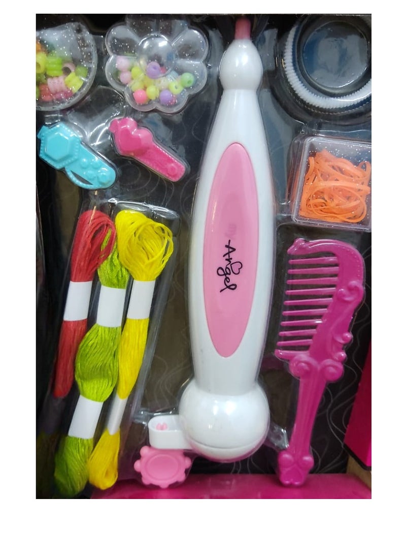 null - Hair Braider For Kids,Diy Hair Braiding Styling Tool Quick And Easy Electric Braid Machine Colorful Rope Bracelet - Image 1