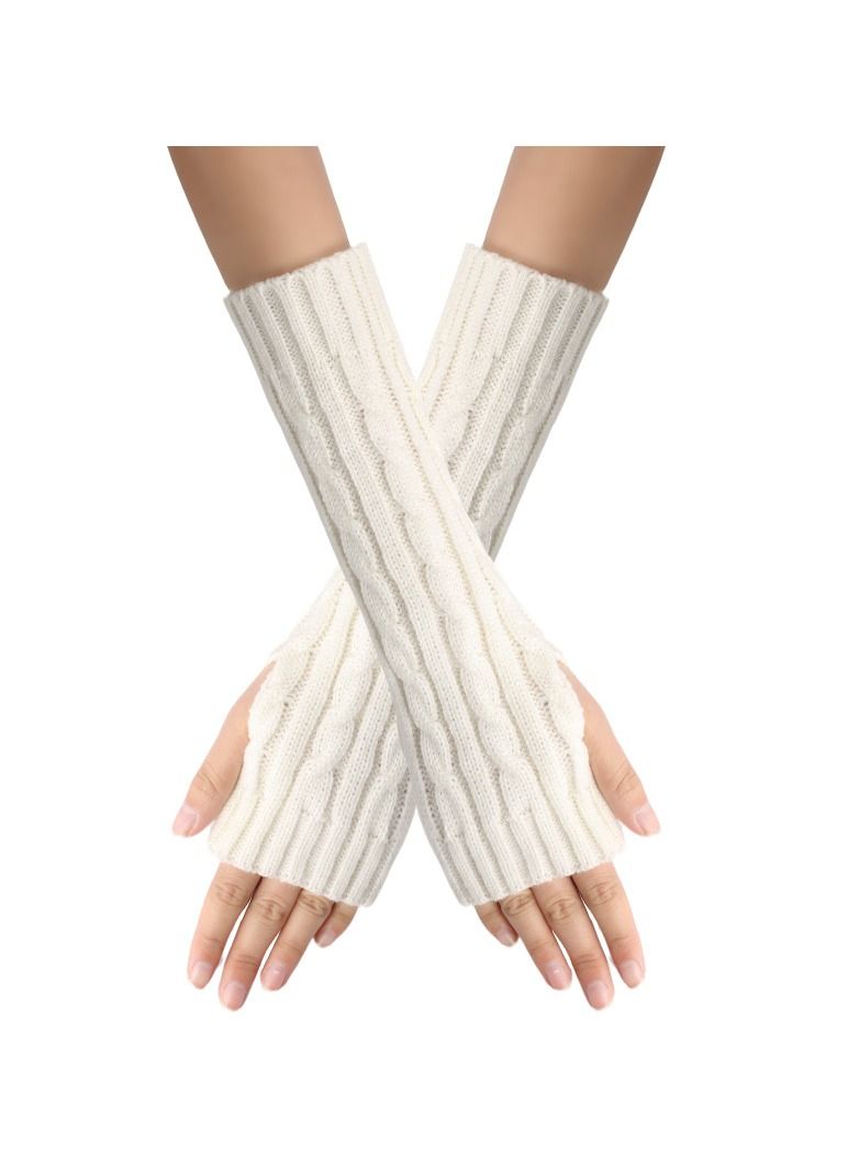 Loquat Fingerless Cotton Polyester Gloves Sleeves 