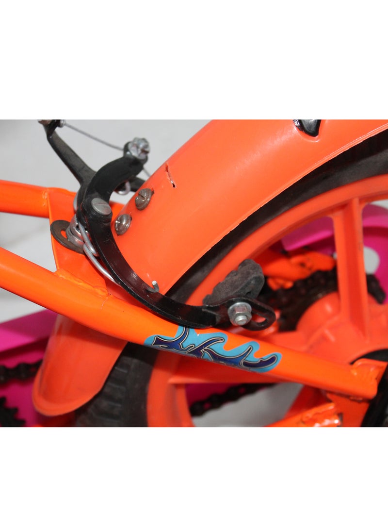 HI-BIRD Mini Dude Kid Bike 14 Inch, Unique Design BMX Steel MIG Welded Cycle with Single Speed Frame, made by India Orange  - Image 4