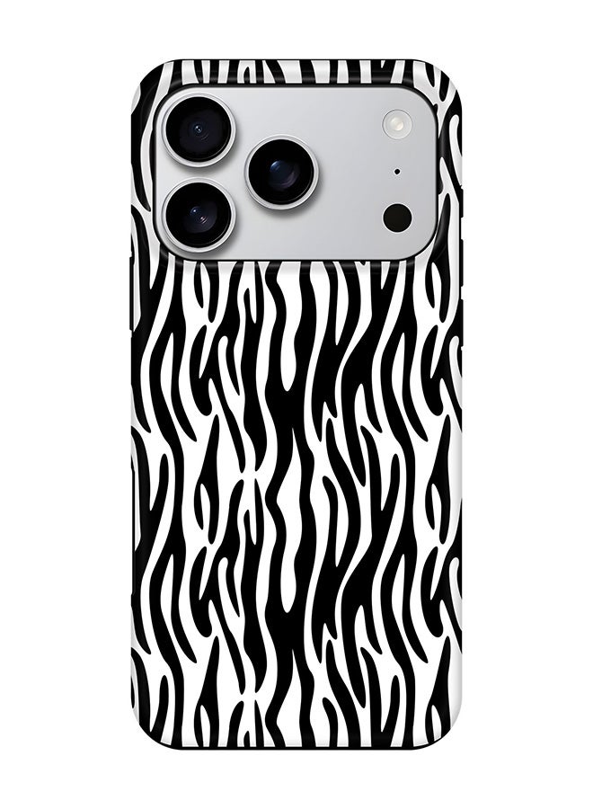 Stylizedd Tough Pro Magnetic Case for iPhone 17 Pro, Dual Layer hybrid PC + TPU Mobile Cover Matte - Zebra Stripes