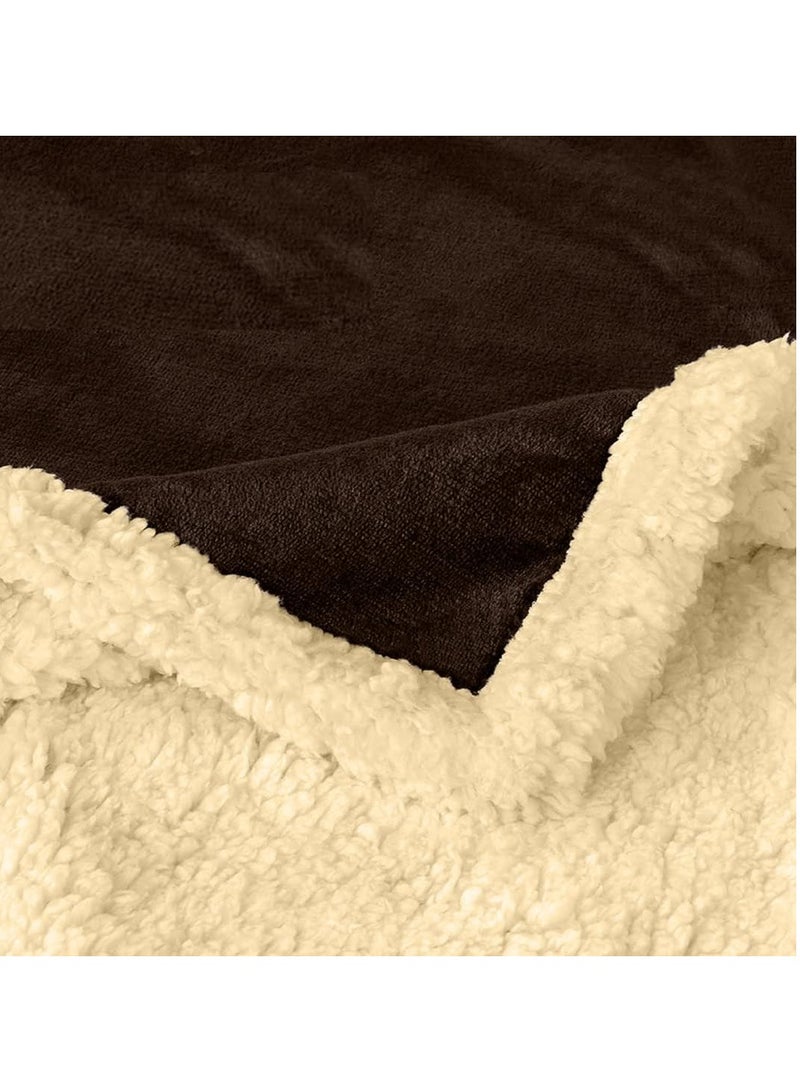 Sherpa Bed Blanket King Size, Double Plush Reversible Fleece, Machine Washable, Warm and Cozy for Bed & Sofa (240x220 cm)  - Image 3