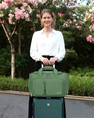 MILADA Underseat Carry On Luggage Bags for Travel Lightweight Foldable Carry On Bags for Airplanes Small Duffle Bag for Men Women TSA Approved Underseat Bag Travel Tote Bags, Forest Green - Image 5