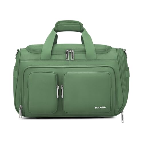 MILADA Underseat Carry On Luggage Bags for Travel Lightweight Foldable Carry On Bags for Airplanes Small Duffle Bag for Men Women TSA Approved Underseat Bag Travel Tote Bags, Forest Green - Image 1