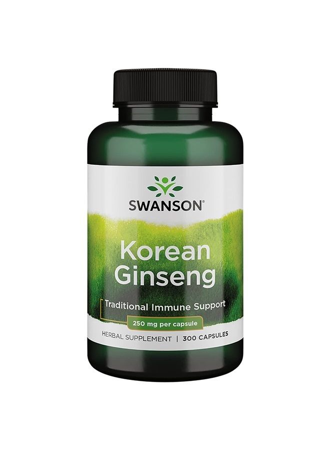 SWANSON الجينسنغ الكوري 250 ملغ 300 كبسولة - Image 1