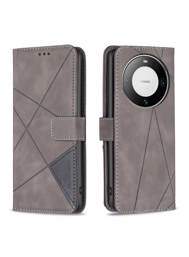 Zaboon Case For Huawei Mate 60 Pro/Mate 60 Pro+ Magnetic Buckle Rhombus Texture Leather Phone Case - Image 1