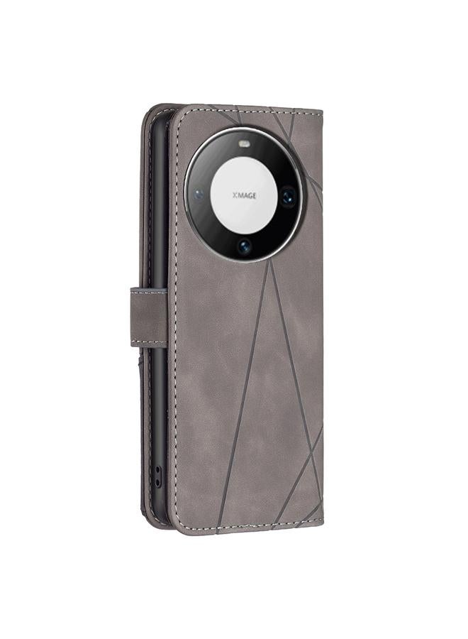 Zaboon Case For Huawei Mate 60 Pro/Mate 60 Pro+ Magnetic Buckle Rhombus Texture Leather Phone Case - Image 3